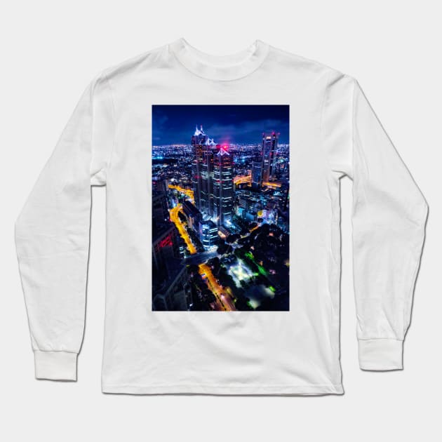 Tokyo at night - Photography Long Sleeve T-Shirt by seanfleming